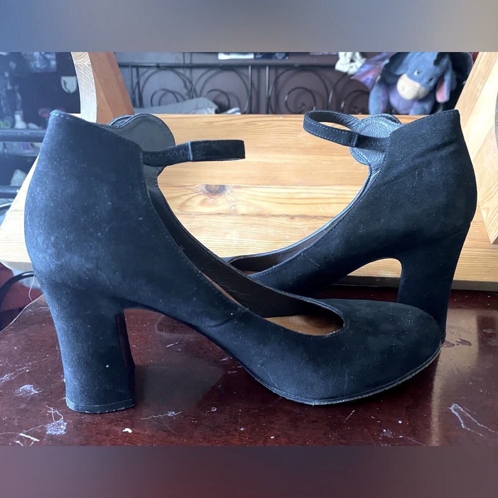 Chie Mihara black chunky suede shoes   sz 38.5